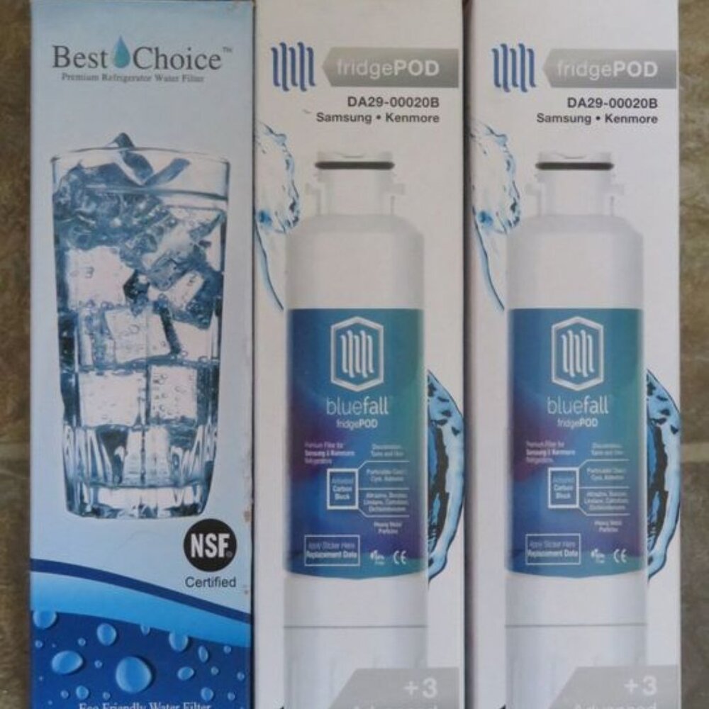 NIB 3 Pack Water Filters for Samsung or Kenmore Fridges (K572)